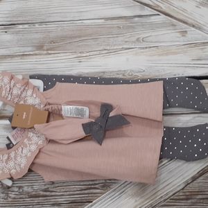 SAVANNAH 6 - 9 months 3PC LEGGINGS SET with HEADBAND